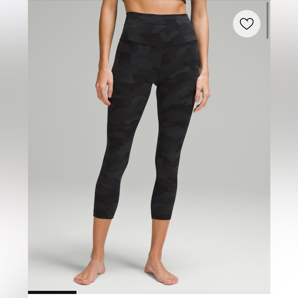 Rare Lululemon Align High Rise Camo Leggings WITH under armor top